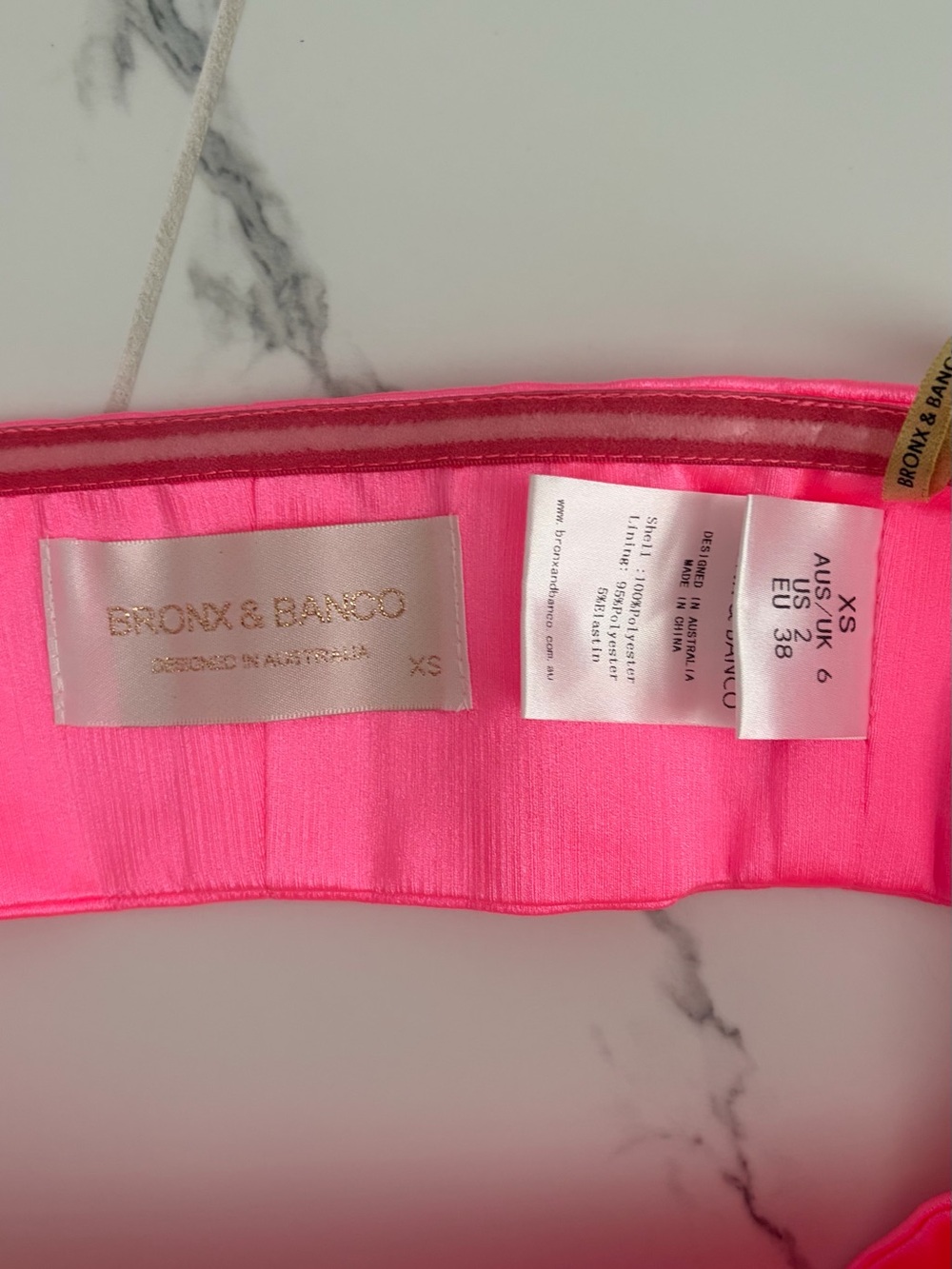 Bronx & Branco Sheer hot Pink Mesh and rhinestone dress - Picture 6 of 8